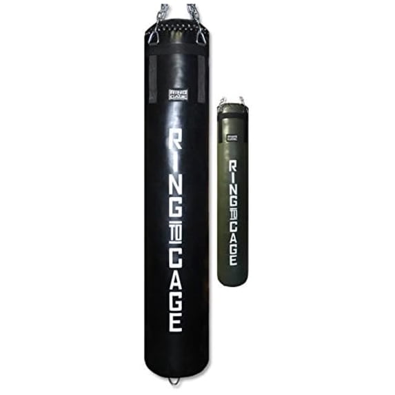 Muay Thai 6ft Heavy Bag Double-End - Filled or Un-Filled for Muay Thai, MMA, Kickboxing, Boxing