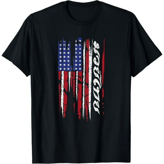 Muay Thai American Flag Vintage MMA Tiger Fighter T-Shirt