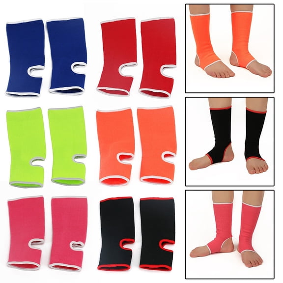 Muay Thai Ankle Wraps MMA Support Sleeve for Sports Training and Fitness Deep Pink M