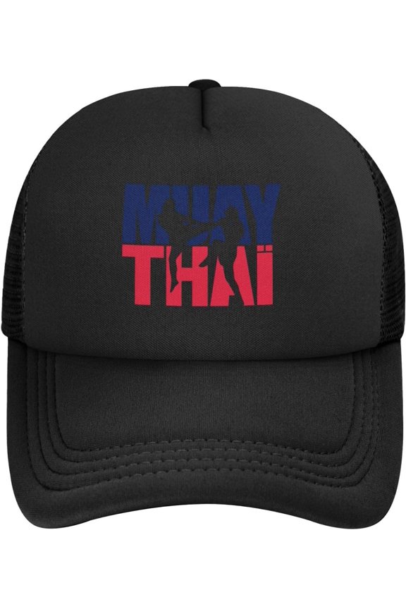 Muay Thai Baseball Cap Adjustable Outdoor Breathable Mesh Trucker Sun Protection Hat