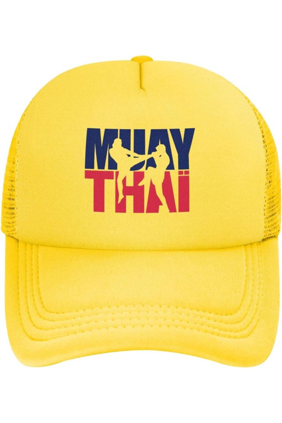 Muay Thai Baseball Cap Adjustable Outdoor Breathable Mesh Trucker Sun Protection Hat