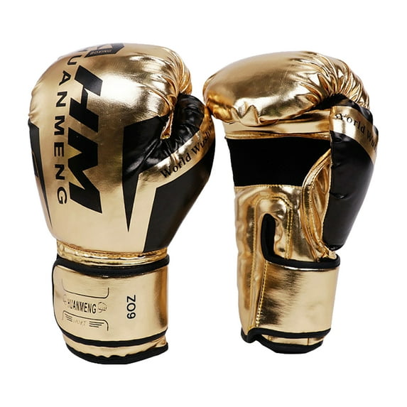Muay Thai Competition Gloves PU Leather Sponge Boxing Training Gloves Breathable Kick Boxing Gloves Adults Kids Sports Supplies