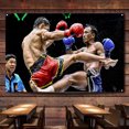 thumbnail image 1 of Muay Thai Fight Wall Art Posters & Prints - 38" x 57" Decorative Tapestry for Combat Gym - Boxing Motivational Banner and Flag Wall Chart Tapestry, 1 of 6