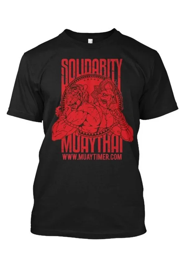 Muay Thai For Solidarity T-Shirt Made in the USA Size S to 5XL