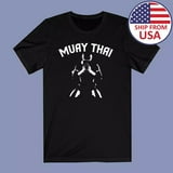 Muay Thai Kick Boxing Martial Art Black T-shirt Short Sleeve Unisex Tee 