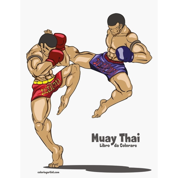 Muay Thai Muay Thai Libro da Colorare, Book 1, (Paperback)