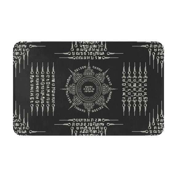 Muay Thai Sacred Symbol Front Door Mat Doormat Non Slip Bath Mats 20x31.5 Inch Bathroom Rug Entryway Carpet