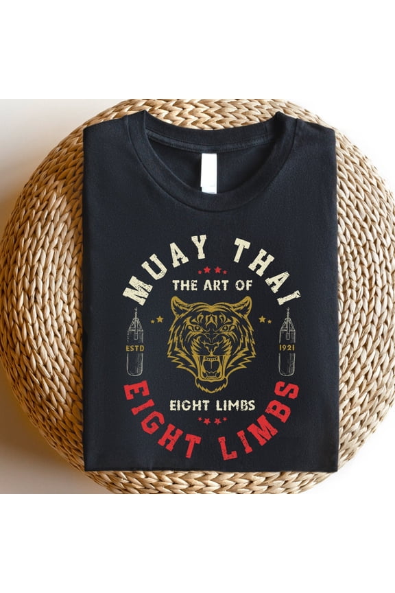Muay Thai Shirt, Thai Tiger Sak Yant Shirt, Muay Thai Gift, Thai Boxing Shirt, Thai Boxing Gift, Art Of Eight Limbs, Muay Thai Gym Shirt Unisex S-5XL Hot Trending Shirt