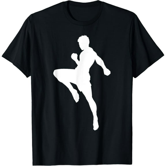 Muay Thai Silhouette Boxing Funny Martial Arts Gift Men Boys T-Shirt