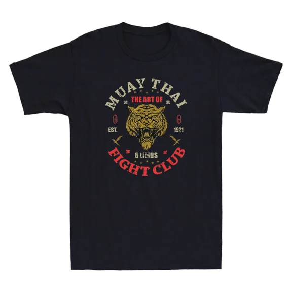 Muay Thai The Art Of 8 Limbs Retro Tiger Fighter Club Unisex T-Shirt