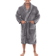 thumbnail image 1 of Mubineo Men's Velvet Long sleeve Long Gown Bathrobe Robe Winter Home Leisure Warm Pajamas, 1 of 7
