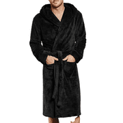 Mubineo Men's Velvet Long sleeve Long Gown Bathrobe Robe Winter Home Leisure Warm Pajamas