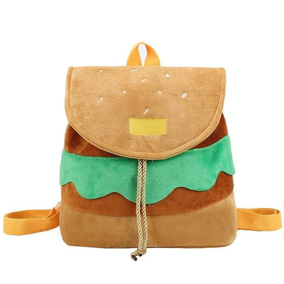 Mubineo Women Backpack, Hamburger Shape Drawstring Adjustable Daily Bag Multi-Function Bag Pack