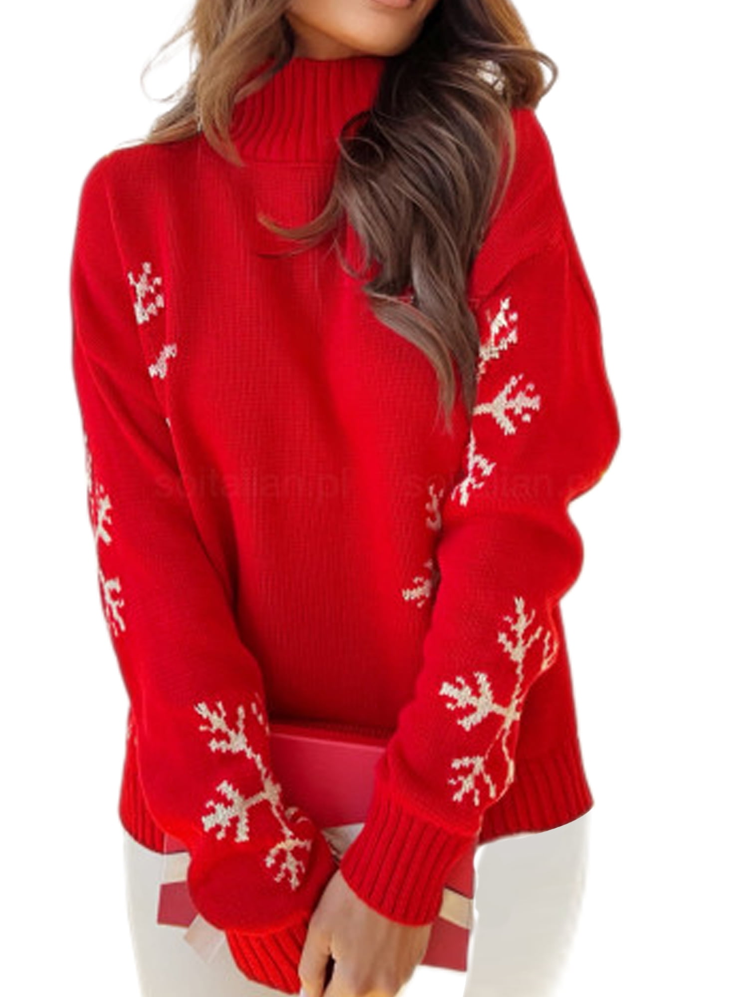 Christmas turtleneck womens deals
