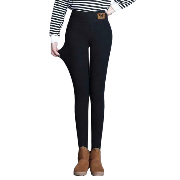 Mubineo Women Simple Style Thickened Tights, Applique Pattern Elastic High Waist Leggings