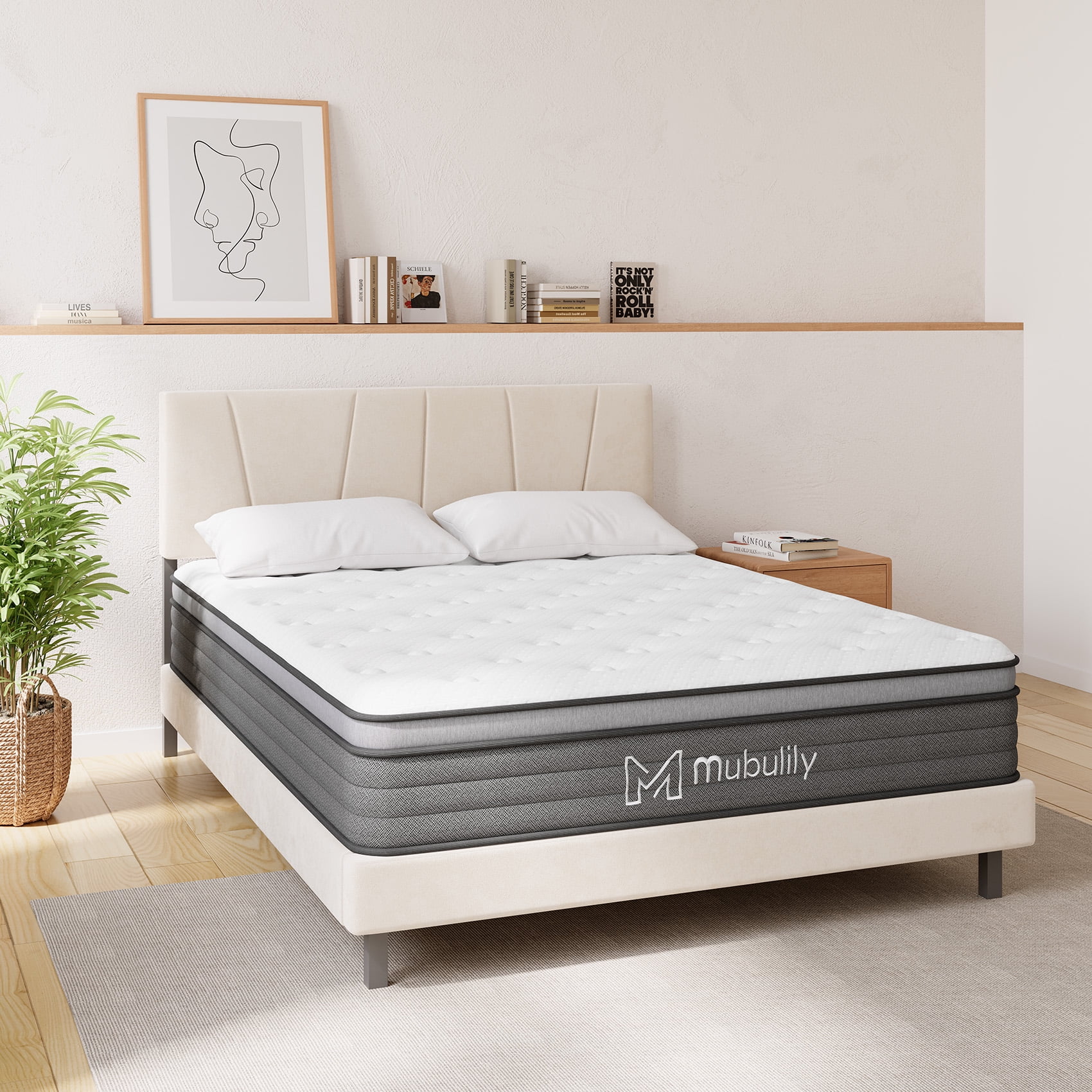 Full Mattress, 8 inch Gel Memory Foam Mattress, Hybrid Mattress in a Box, for Motion Isolation/Edge Support, Medium Firm