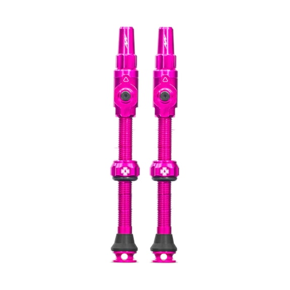 Muc-Off Big Bore Lite Large Tubeless Valve, Presta, 45mm, Pink, Pair
