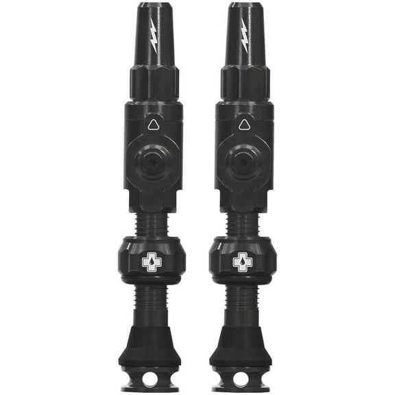 Muc-Off Big Bore Lite Medium Tubeless Valve, Presta, 35mm, Black, Pair