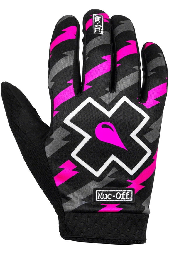 Rider Bolt Mens MTB MX Offroad Gloves Black/Pink MD