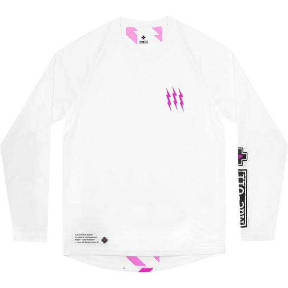 Muc-Off Riders Long Sleeve Jersey (Small, White)