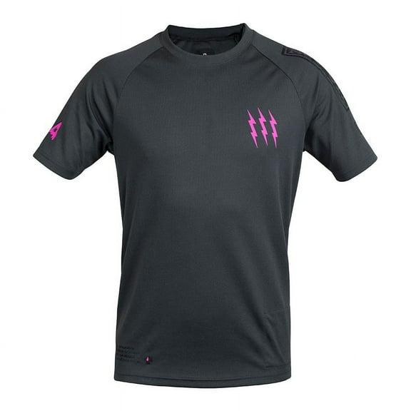 Muc-Off Rider Mens Short Sleeve MTB Mountain Bike Jersey Gray/Pink SM
