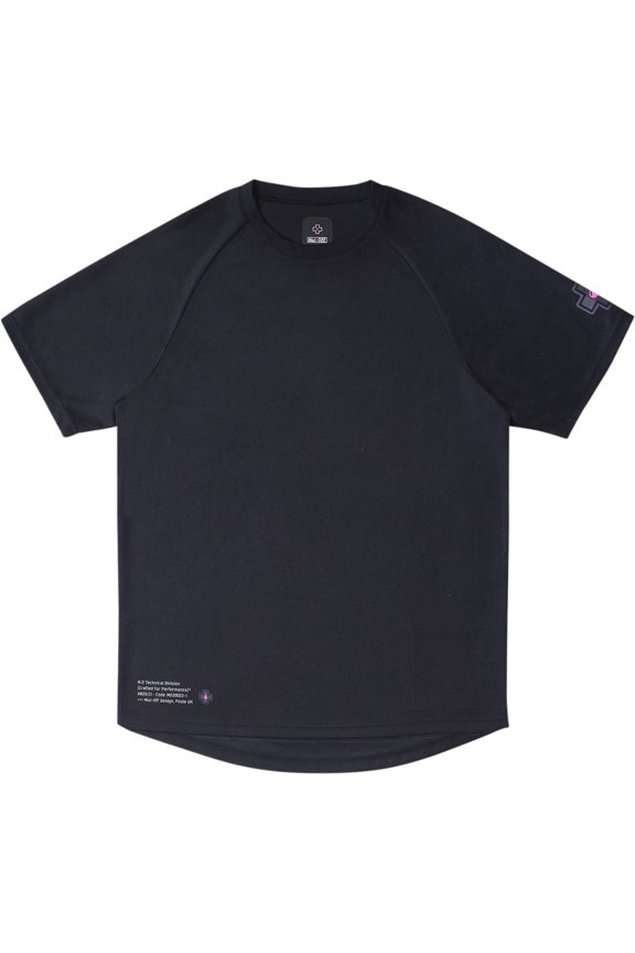 Rider Solid Mens Short Sleeve Mountain Bike Jersey Black XS