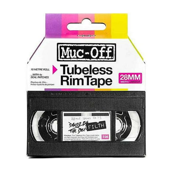 Muc-Off Tubeless Rim Tape, 17mm - Adhesive Bike Tire Liner, Tubeless Tape for MTB/Road/Gravel Bikes - Tubeless Kit Including 10m Roll of Bike Tape