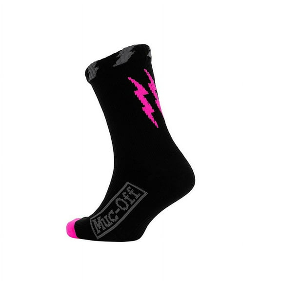 Muc-Off Waterproof Socks Socks, Black/Pink, SM, Pair