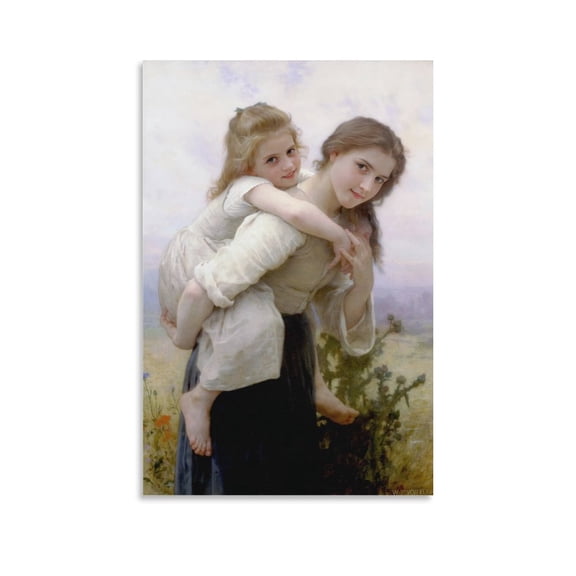 Not Too Much to Carry William Adolphe Bouguereau Painter Poster Poster Decorative Painting Canvas Wall Art Living Room Posters Bedroom Painting 16x24inch(40x60cm)