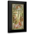 thumbnail image 1 of Mucha, Alphonse 10x18 Black Modern Framed Museum Art Print Titled - Autumn, 1 of 5