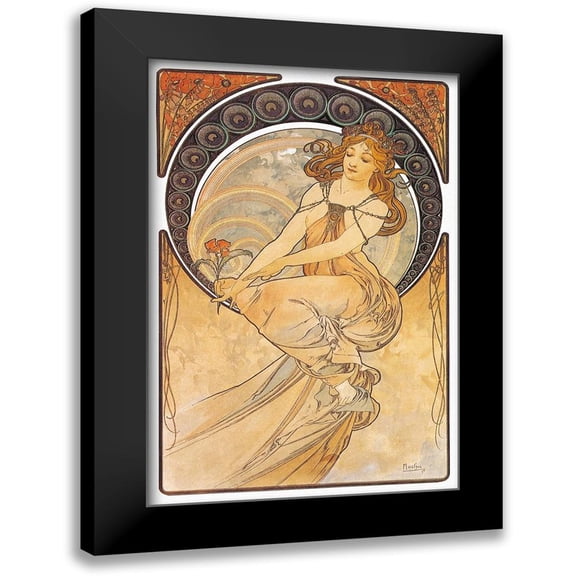 Mucha, Alphonse 11x14 Black Modern Framed Museum Art Print Titled - Painting