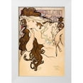 thumbnail image 1 of Mucha, Alphonse 11x14 White Modern Wood Framed Museum Art Print Titled - Salon des Cent poster, 1 of 4
