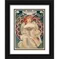 thumbnail image 1 of Mucha, Alphonse 15x18 Black Ornate Wood Framed with Double Matting Museum Art Print Titled - F. Champenois imprimeur diteur, 1 of 4