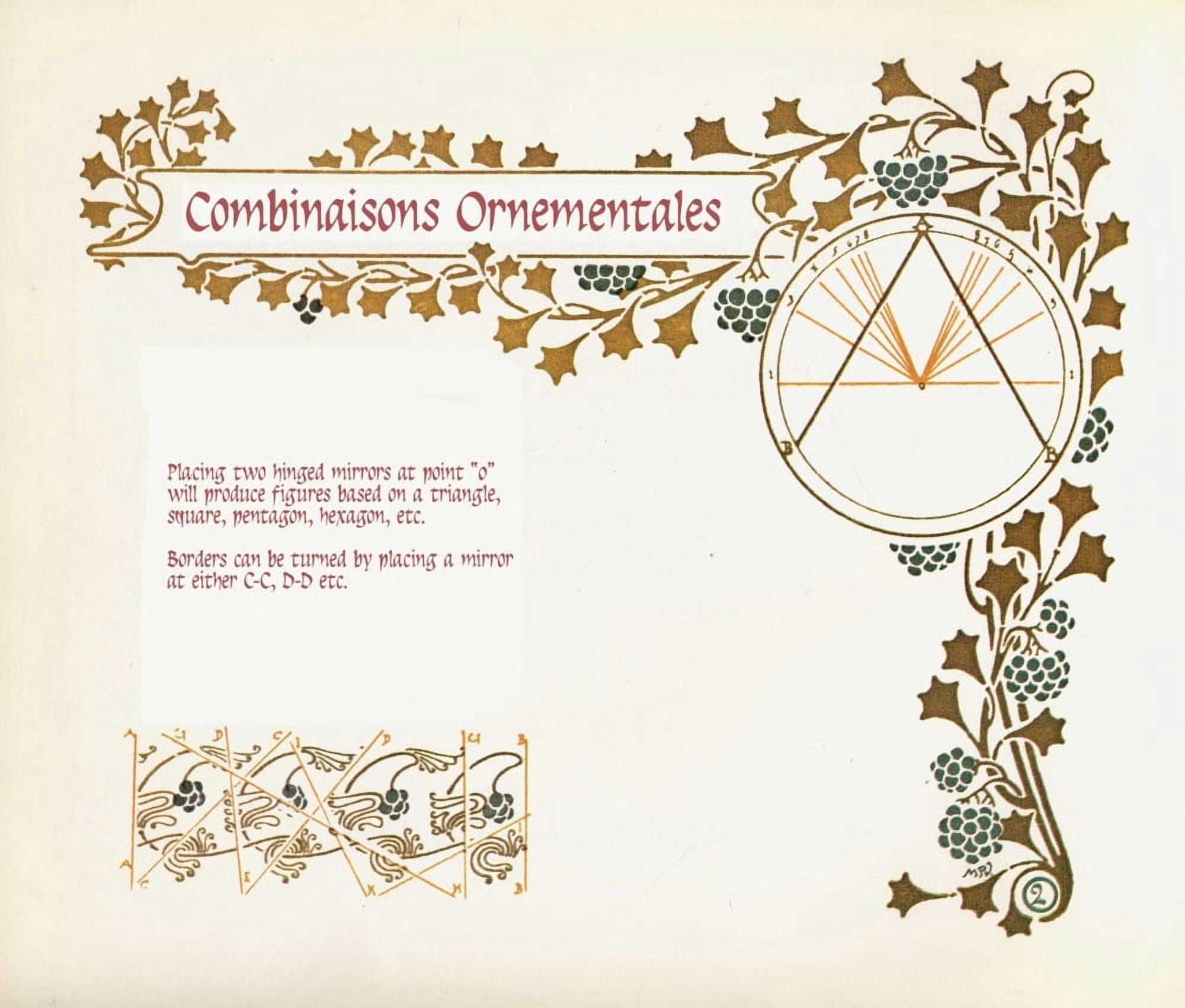 Mucha Auriol & Verneuil  Combinaisons Ornementales c1901 1 Canvas Art -  (18 x 24)