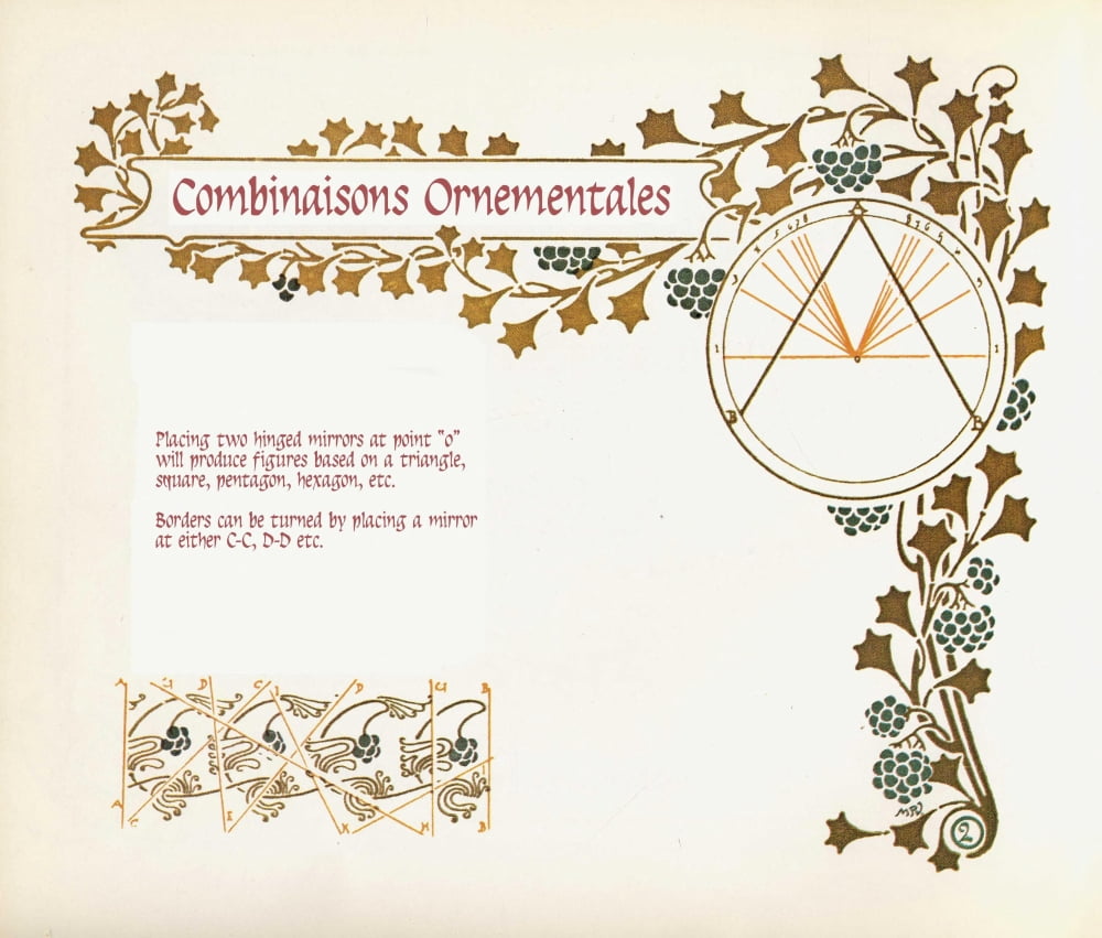 Mucha Auriol & Verneuil Combinaisons Ornementales c1901 1 Canvas Art - (24 x 36)