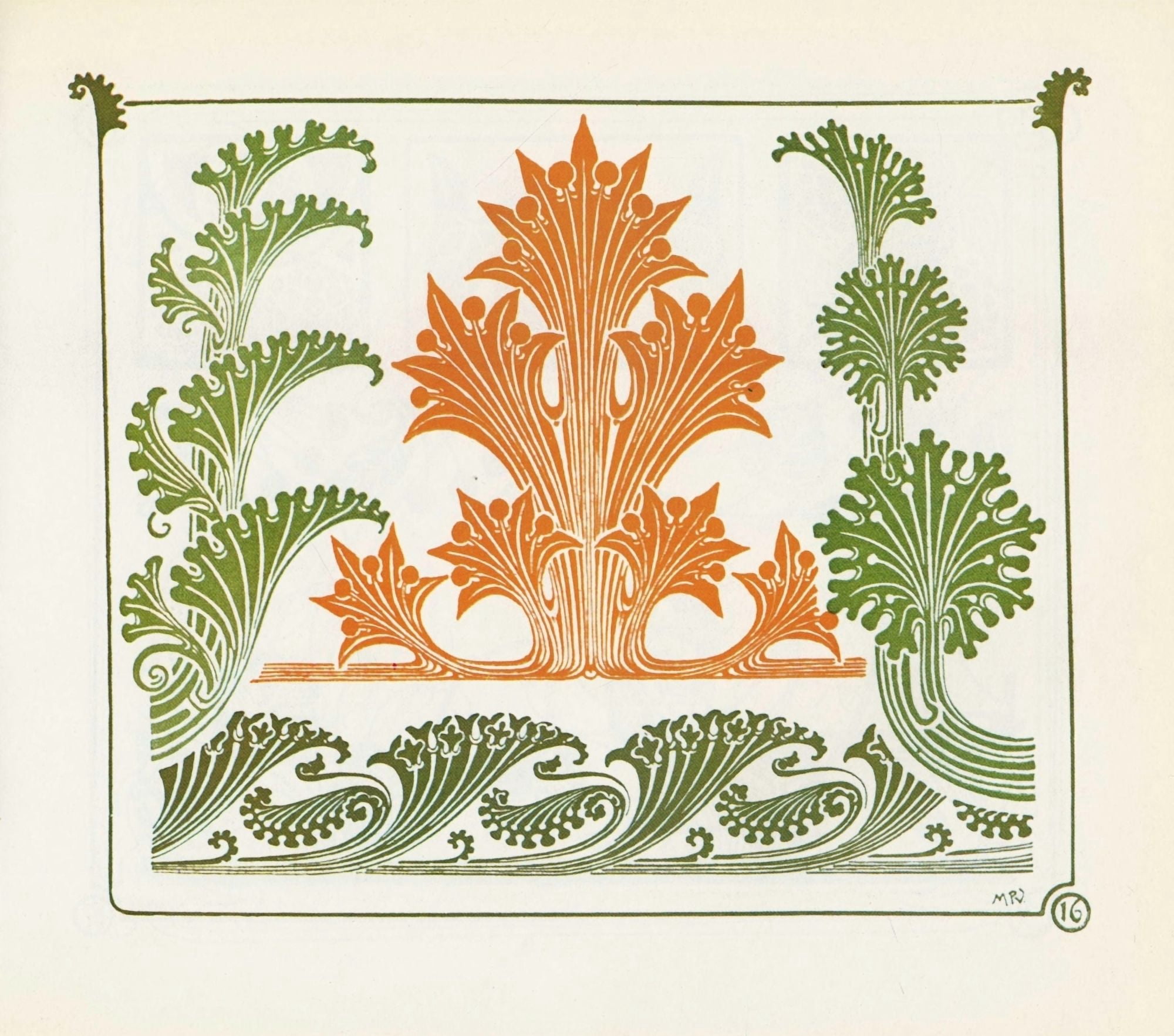 Mucha Auriol & Verneuil Combinaisons Ornementales c1901 15 Canvas Art - (18 x 24)