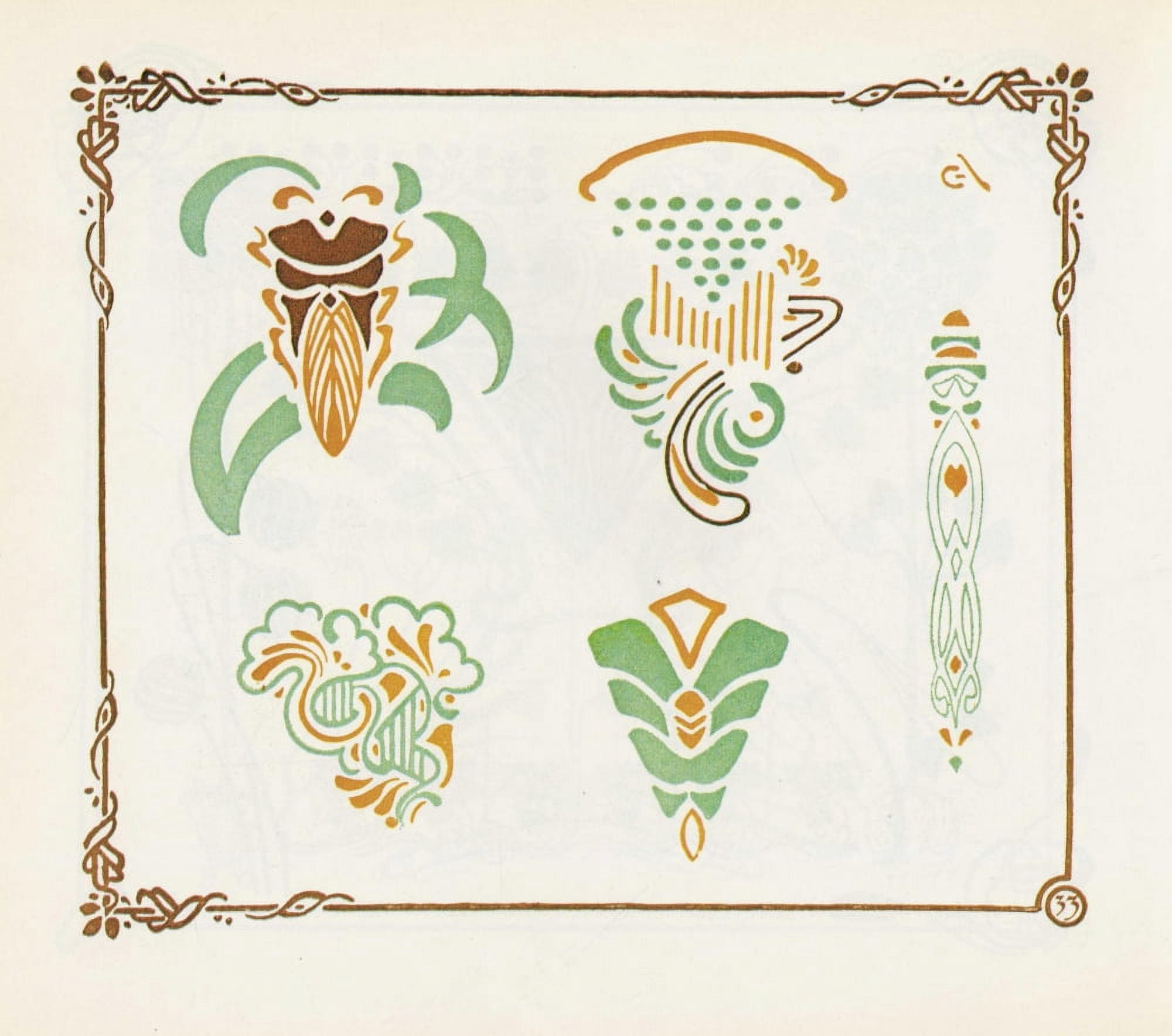 Mucha Auriol & Verneuil Combinaisons Ornementales c1901 32 Canvas Art - (24 x 36)