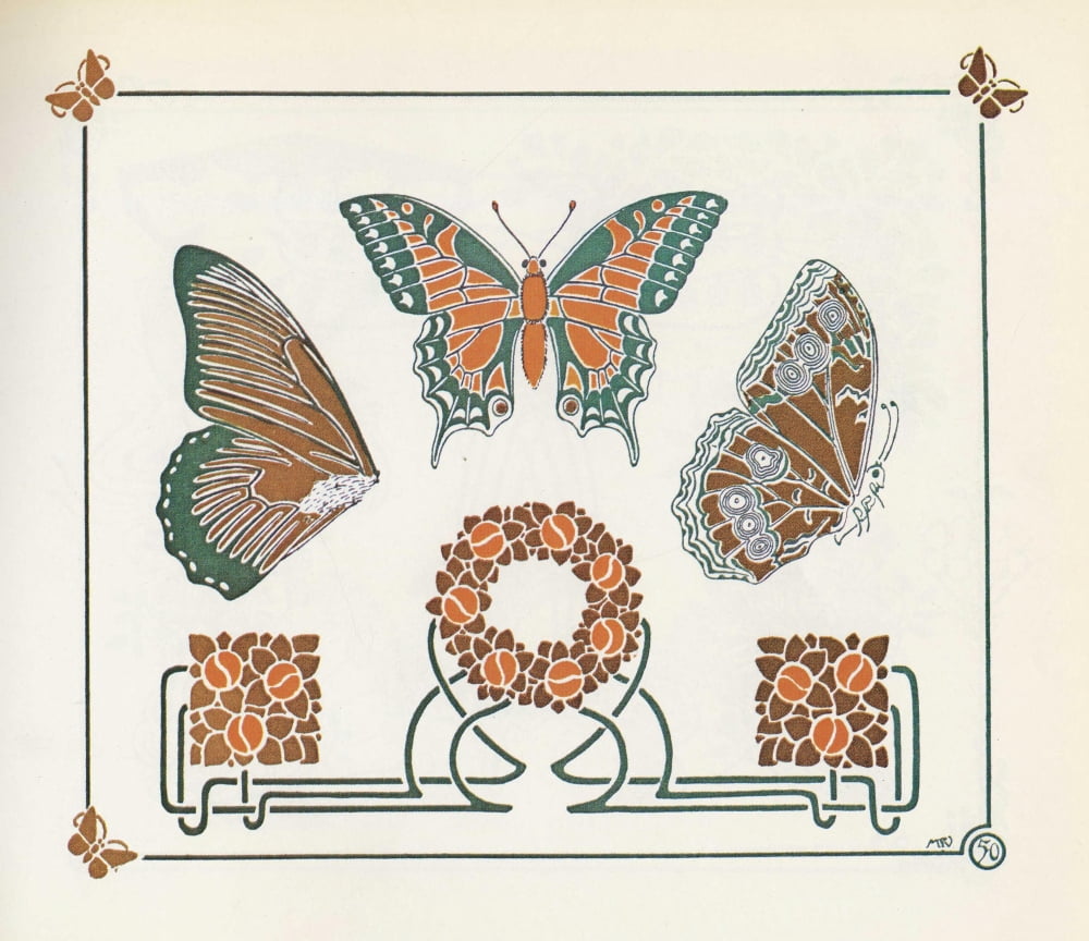 Mucha Auriol & Verneuil Combinaisons Ornementales c1901 49 Canvas Art - (18 x 24)