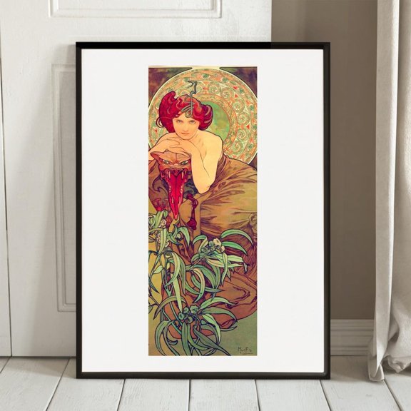 Mucha Emerald Poster Unframed Size 24''x36'' GooGate