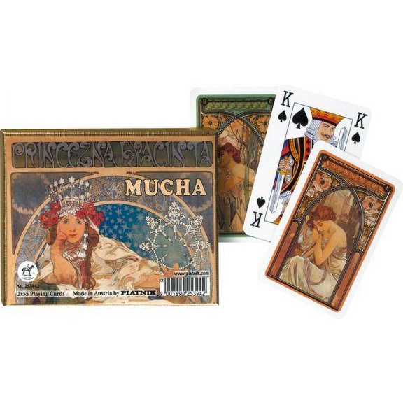 Mucha: Hyacinta - Double Deck Playing Cards