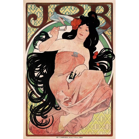Art.com Mucha Job Giclee Print, 12" x 18"