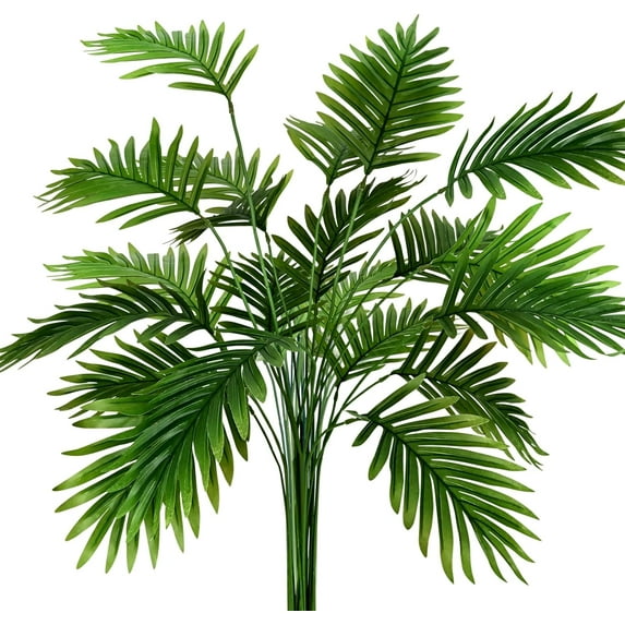 Muchenggift 32” Artificial Palm Plant in Green Plastic Planter