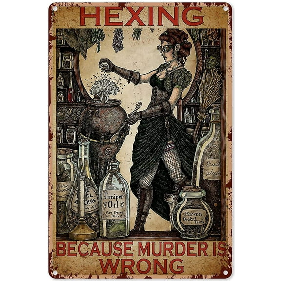 Muchenggift Hexing Because Murder Is Wrong Metal Sign
