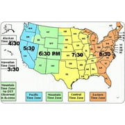 Muchenggift US Time Zone Map Metal Sheet Sign