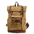 thumbnail image 1 of Muchuan Canvas Outdoor Mountaineering Waterproof Breathable Travel Backpack,Army Green, 1 of 2
