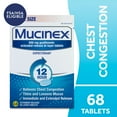 thumbnail image 1 of Mucinex 12 Hour Expectorant, OTC Medicine for Excess Mucus Relief, Chest Congestion, FSA, 68 Tablets, 1 of 13
