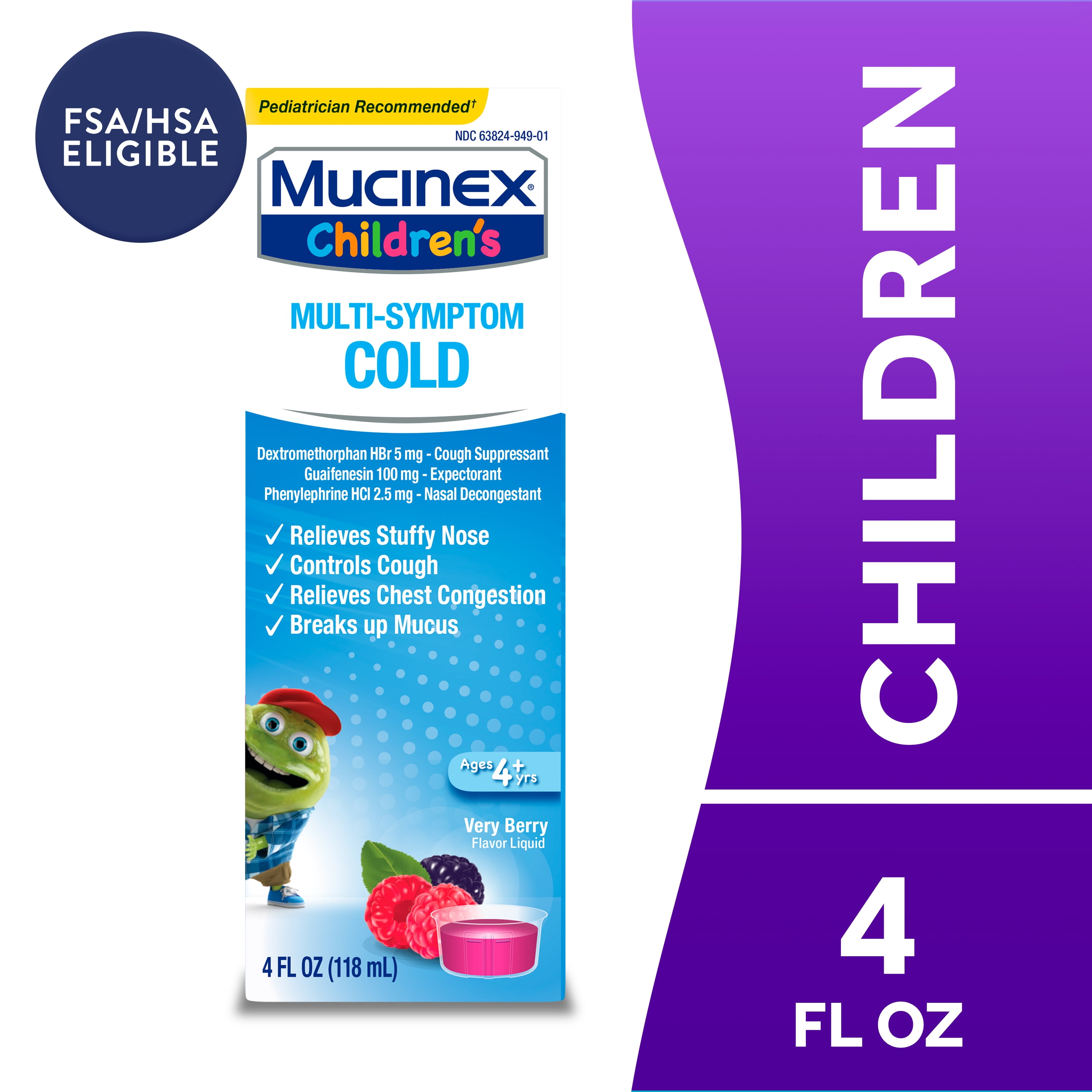 Mucinex Children's Cold & Flu Medicine, MultiSymptom Relief, 4 fl oz