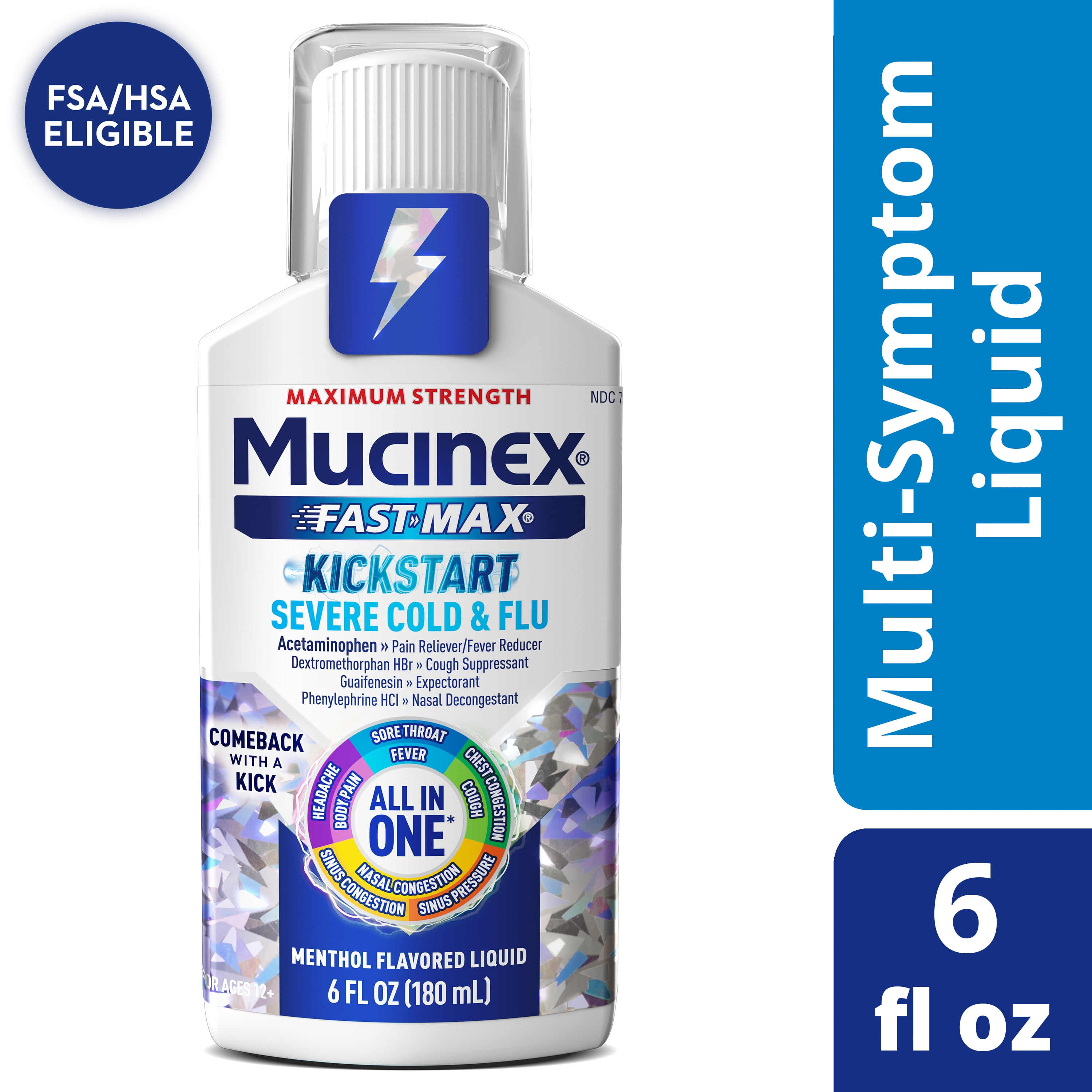 Mucinex FastMax Kickstart Severe Cold and Flu Medicine for Adults