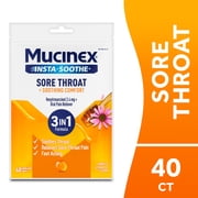Mucinex Instasoothe Sore Throat Lozenges, Honey & Echinacea Flavor, FSA Eligible, 40 Count