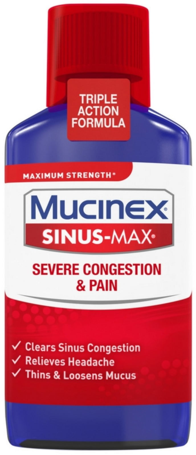 Mucinex Sinus-Max Adult Liquid Severe Congestion Relief, 6 oz {Pack of 6}